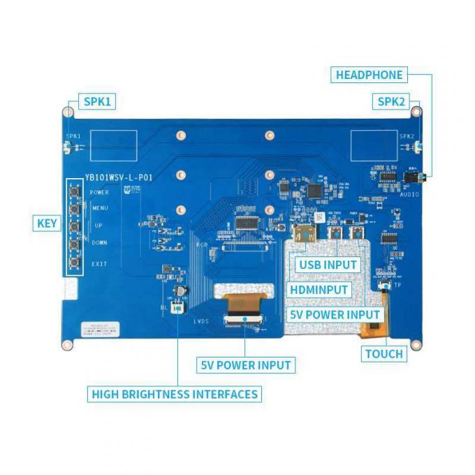 YB101WSVL-PH01 10.1 Inch IPS HDMI LCD Display with 1024ÃÆÃ¢â¬â600 Resolution and Raspberry Pi Compatibility(800+cd/mÃâÃÂ²ÃÂ¯ÃÂ¼Ã¢â¬ÂºHighlight, sunlight visible ) 0